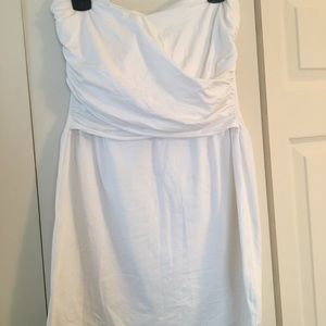 White tube top dress